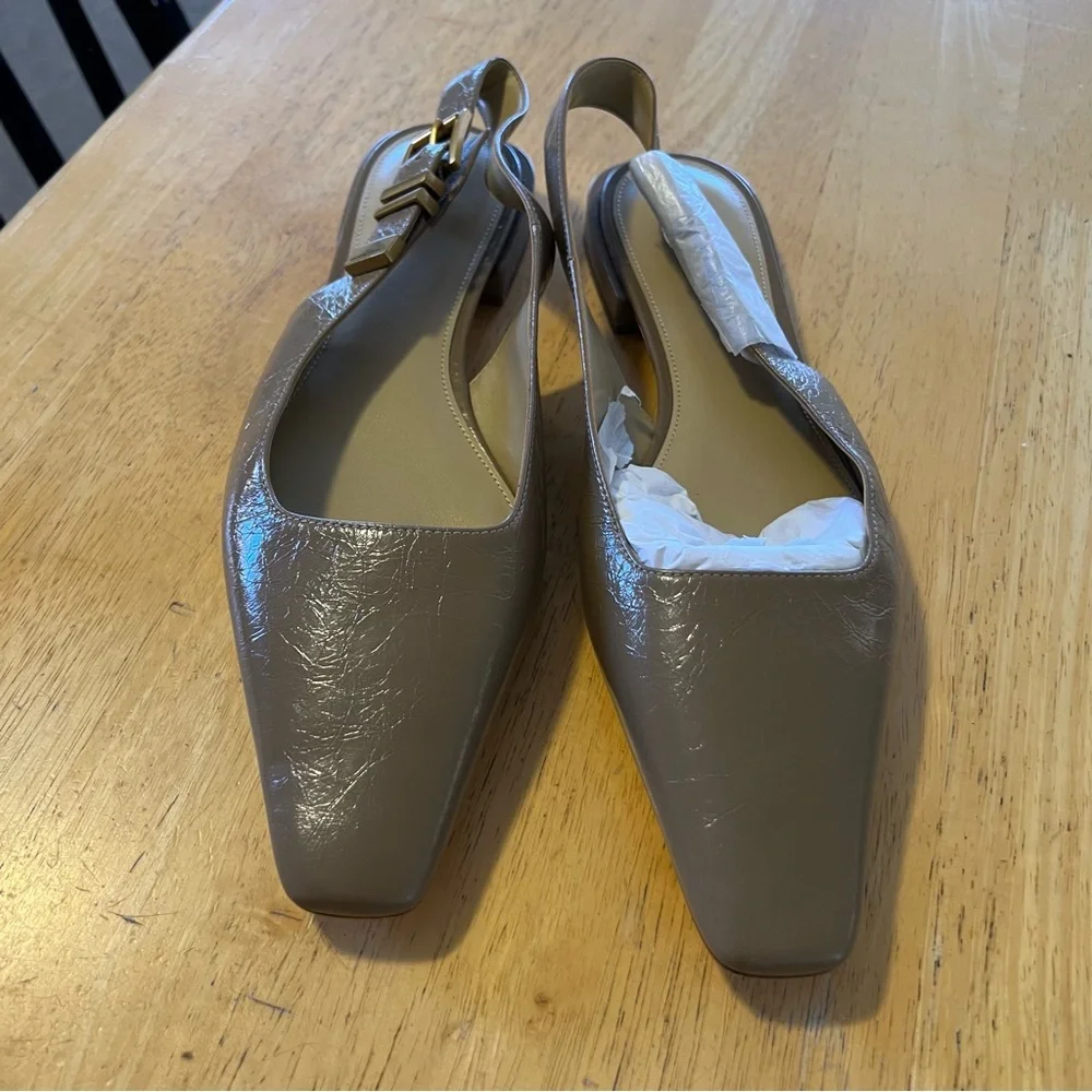Michael Kors Darrington Tan Slingback Flats